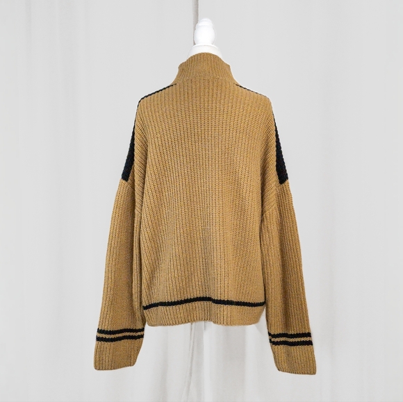 Sanctuary Tan Mock Neck Sweater - Picture 4 of 5